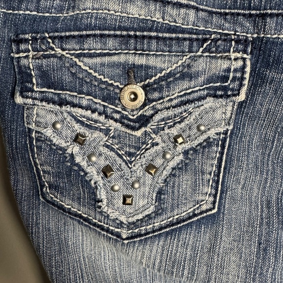 HYDRAULIC Vintage Denim Women's Distressed Cropped Blue Jeans Size Tag: 17/18 - Picture 6 of 16